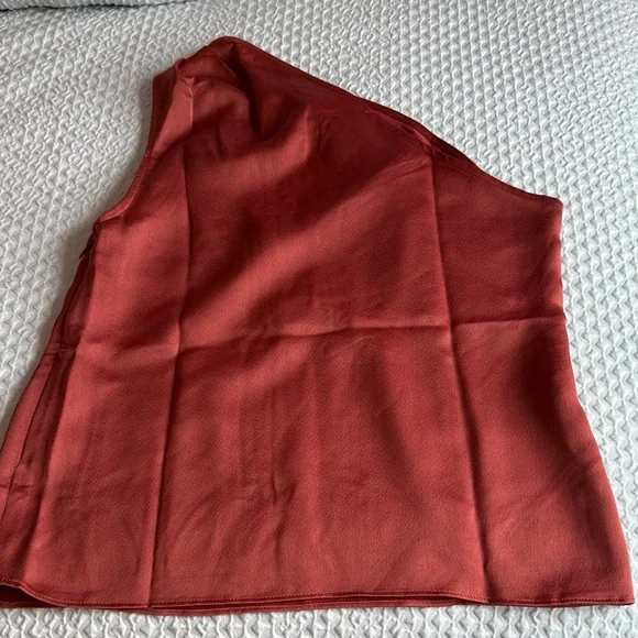 White House Black Market Terracotta Sleeveless Blouse - Picture 3 of 3